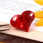 9.90 Ct Mozambique AAA Nice Unheated Blood Red Ruby Heart Shape Gemstone Cut