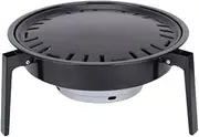 Portable Charcoal Grill, 12.6" Folding Barbecue Charcoal Grill, with Round Removable Grilling Net Grilling Pan Net Grabber, Easy To Clean, Mini BBQ Grill for Outdoor Cooking Camping Picnic