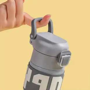 【SNOOPY 史努比】史努比316不鏽鋼手提便攜兒童彈蓋直飲式保溫杯500ML(保溫瓶)