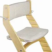 Fornel High Chair Cushion, Wooden Chair Seat Cover with Back Rest, Washable Cotton, Adjustable (tan)
