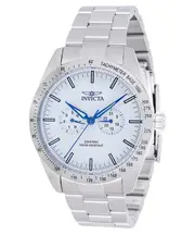 Invicta Specialty Tachymeter Stainless Steel White Dial Quartz 45975 Mens Watch