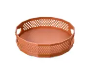 Storage Tray Space Saving Multi-purpose Solid Color Honeycomb Pattern Spice Jar Organizer Home Organization-Orange