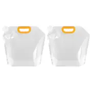 2Pcs 5L Collapsible Water Container Bag Plastic Storage Jug Water Bag Clear