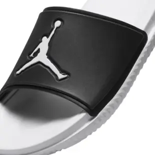 【NIKE 耐吉】JORDAN JUMPMAN SLIDE 拖鞋 男 運動 AJ 喬丹 黑白(FQ1598-010 ∞)