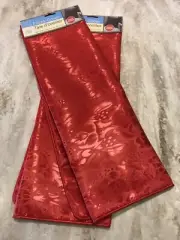 Christmas Zippered Pillow Covers Red Satin Holiday Valentines Anytime 18x18 NEW