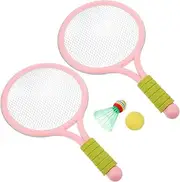 BESPORTBLE Badminton Racket Indoor Rackets Racket Portable Badminton Tennis Rackets Sports Rackets Lawn Racket Rackets Outdoor Racket Lawn Games Pink Plastic