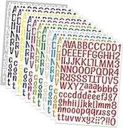 JOINPAYA 1set Self Adhesive Alphabet Number Stickers Multipurpose Labels for Mailboxes Doors Windows Cabinets Easy to Install Removable Decorative DIY Decals Color 12sheets