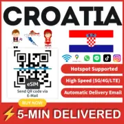[eSIM] Croatia SIM e-SIM card Travel Sim card Tarjeta eSIM Dato Data only A+