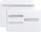 100 Envelopes Designed for W-2 Forms 4-Up, Self- Seal Double Window, Security En