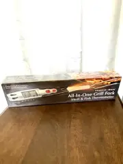 NEW SHARPER IMAGE ALL IN ONE GRILL FORK THERMOMETER CORKSCREW OPENER LIGHT