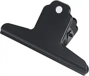 GUOKOFF 12 Pack Large Bulldog Clip, 100mm Metal Hinge Clip, Large Binder Clips, Metal Binder Paper Clips, Black Bulldog Hinge Clip Binder Clips Paper Clamps for Office School