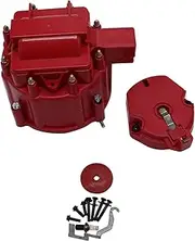 Red HEI Large Distributor Cap Rotor Kit Compatible for SBC BBC 305 327 350 396 454