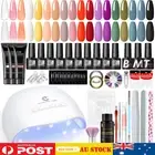 Gel Nail Kit LED UV Nail Lamp Gel Nail Polish Set Poly Gel Builder Glitter Nail