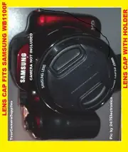 SNAP-ON FRONT LENS CAP DIRECTLY to CAMERA SAMSUNG WB2100 WB200 WB 2100 +HOLDER