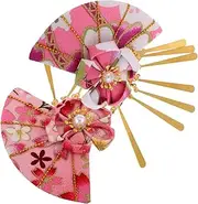 [LOPUNER] 2Pcs Vintage Japanese Yukata Hair Clips Sakura Hair Ornaments for Women Elegant Kimono Accessories Traditional Bridal Headpiece for Weddings and Cosplay