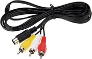 MOOKEENONE 1 x 9-Pin to 3RCA AV Cable, 1.8M 9-Pin 3RCA Audio Video AV Cable Adapter Cord Wire for Sega Genesis 2 3