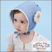 【akiko kids】有機棉布蕾絲造型可愛公主造型寶寶帽