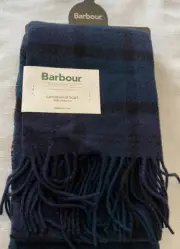 Barbour Lambswool Scarf - Black / Navy - New