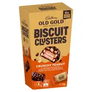 Cadbury Old Gold Chocolate Biscuit Clusters Crunchy Peanut 120g