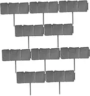 Mipcase 10pcs Gardening Fence Garden Stone Edging Landscape Edging Border Fence Garden Edger Border Landscape Border Edging White Fence Garden Border Landscape Edging Faux Stone