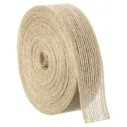 1 Roll Natural Burlap Fabric Ribbon 1 Inch Burlap Wired Ribbon Rustic Ribbon
