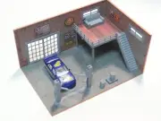 Two-floor brick car garage 1:60/1:64 scale Diorama model kit Car models display