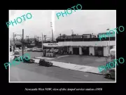 OLD 8x6 HISTORIC PHOTO OF NEWCASTLE WEST NSW AMPOL OIL SERVICE STATION c1950