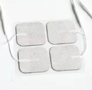 20 Electrode Pads EMS for Tens Massager 7000, 3000- Units 2x2 Inch White Cloth