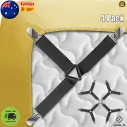 Bed Sheet Holders Adjustable Mattress Holder Secure Clips Straps AUS