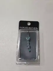Peirced Nation Labret Butterfly Blue & Silver
