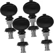 LIGIGWASH Chrome Plated Key Tuners for Ukulele 4pcs Tuning Pegs String Tuning Machines Plastic Button