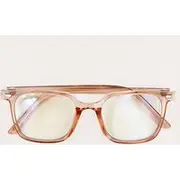 Peach Prettylittlething Square Blue Light Readers, Peach