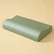 Zhiyuan 100% Cotton Contour Pillow Cover Only Memory Foam Pillowcase Pillow Protector for Cervical Pillow 30 x 50 cm, Light Green
