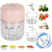 Electric Garlic Mincer, 250Ml /100ML, Cordless Food Processor for Ginger Peppers