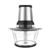 Powerful 400W Electric Food Processor & Chopper, 2L Glass Bowl, 4 Steel Blades