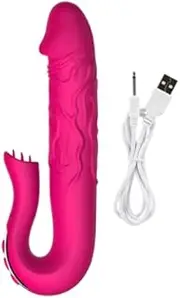 YuAiBaoBei Vibrator Simulation Dildo Telescopic Rotation G-spot Massage Vagina Clitoris Stimulator Tongue Licking Sex Toys for Women