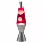Motion Pink/White Lava Lamp 37cm Silver Base Party Night Light Bedside Lamp