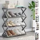 Steel Pipe X-Shaped Shoe Rack Dustproof Shoes Storage Cabinet Dormitory