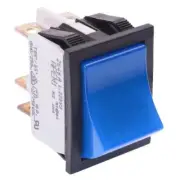 2646LH/2A23100L220V3 APEM 220V Blue illuminated On-On Rocker Switch DPDT 16A