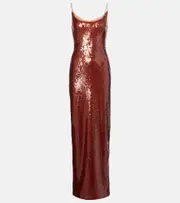 [Roland Mouret] Roland Mouret Sequined gown AU 14 brown