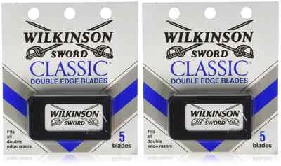 Wilkinson Sword Classic Double Edge Safety Razor Blades - 5 Blades (2 Pack)