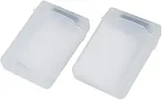 Geuxe 2 packs Clear 3.5 INCH SATA HDD Hard Drive Storage Case