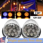 Amber Blue watermelon glass lens light incandescent bulb flush mount 2 wire W