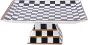 Porlien Checker Pattern 13-inch Cake Stand, Cake Holder, Serving Platter, Cupcake Stand, Dessert Stand Pastry Stand, Cupcake Display Stand, Serving Tray, Desserts Holder