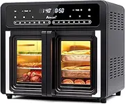 ADVWIN 26L Air Fryer Oven, 360° Toaster Convection Oven, 2000W Electric Countertop Oven, Dual Door, Independent Heating, 16-in-1 Digital Touch Convection Oven