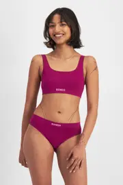 [Bonds] Bonds Women's Bases Viscose Bamboo Seamless Bikini in Tulip Garden Size: 8 8 Tulip Garden
