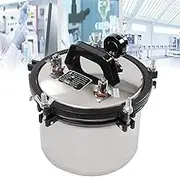 8L Steam Autoclave Sterilizer,Stainless Steel Lab Autoclave Steam Autoclave Sterilizers,Portable Lab Equipment, Two-Valve Lab Autoclave Equipment,for Lab Equipment, Culture Medium, Glassware
