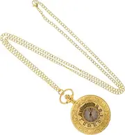 [TINEASUR] Roman Scale Pocket Watch Winder Pentagram Pocket Watch Chain Vintage Pocket Watch Dice Digital Watch Gold Watch Double Novelty Watches for Men Decorative Watch Black Plastic