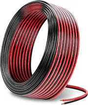 14 Gauge Wire 150FT, Ultra Flexible 2 Conductors Red & Black Electrical Wire, 14 AWG Copper Clad Aluminum Extension Cord, Low Voltage for Automotive Wire, Speaker Cable, Landscape, LED Strip 45m