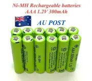 12 × AAA NI-MH Rechargeable Solar Light Batteries 1.2V Marked Capacity 300mAh